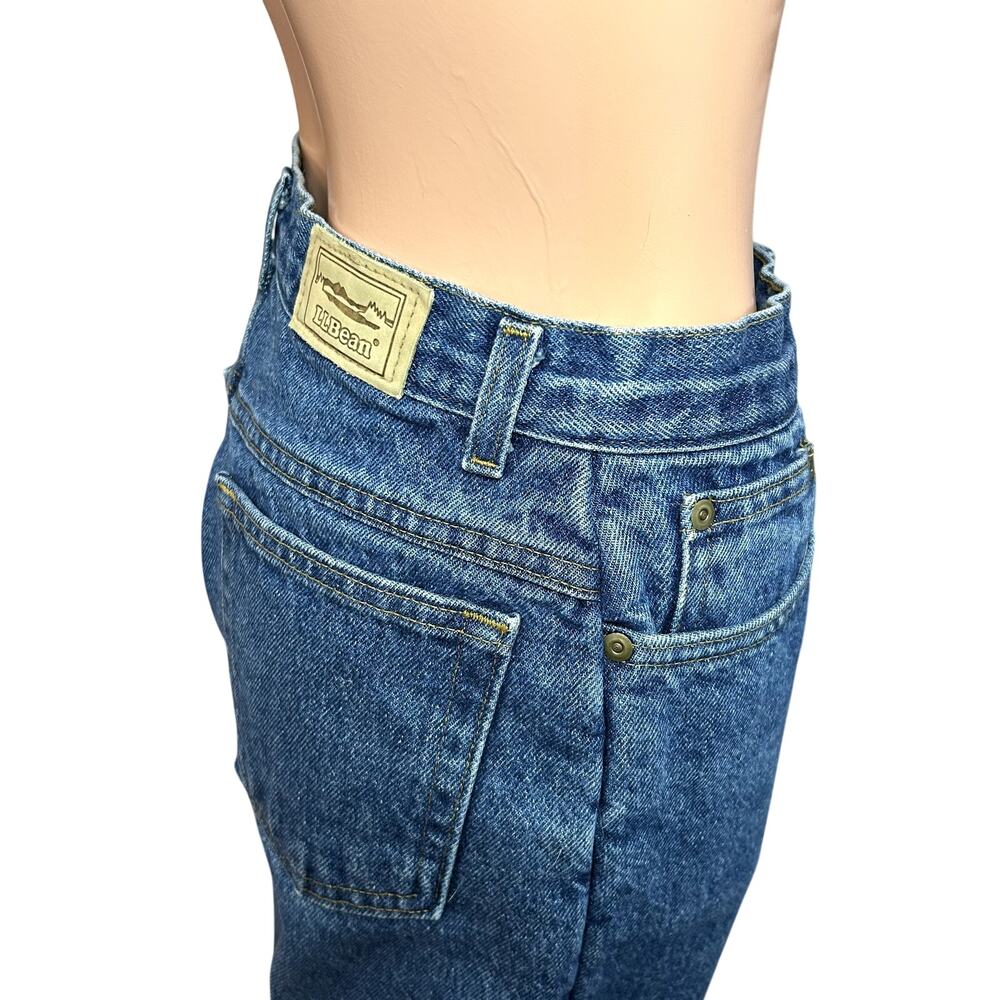 VTG 90s LL Bean 27 Blue Fleece Lined Denim Jeans Double L High Rise Warm USA - Picture 14 of 17